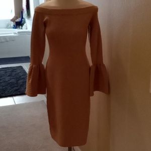 CQbyCQ cream dress with sleeves.